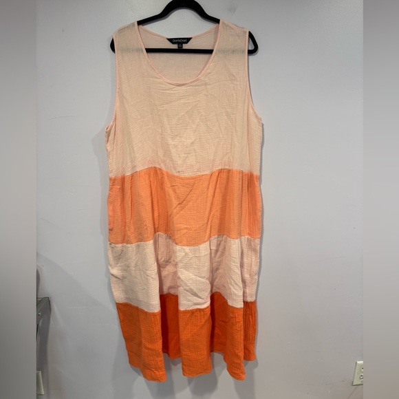 DAVI & DANI Dresses & Skirts - Orange tiered Davi‎ & Dani cotton maxi dress